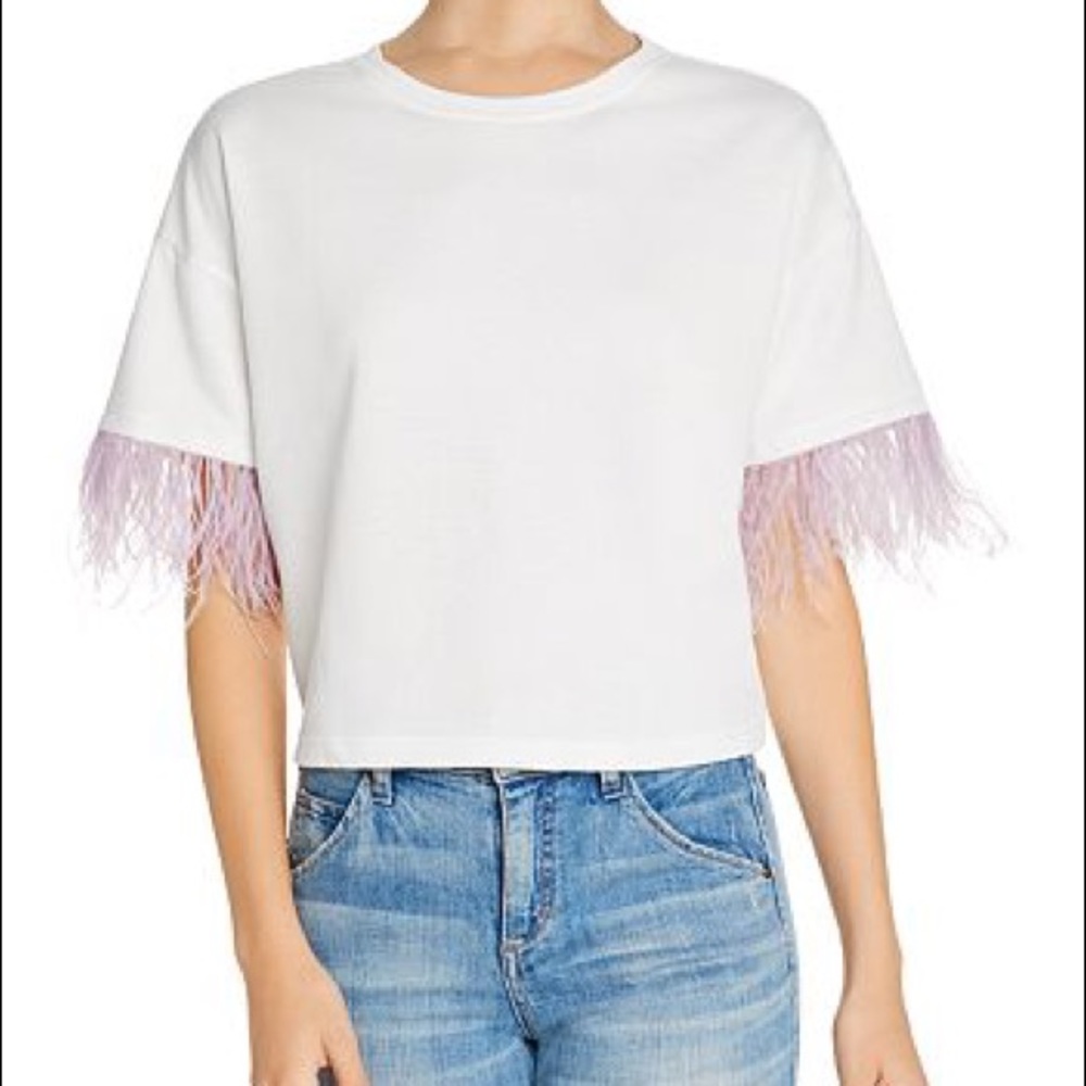 Lucy Paris Faux Feather Tee
